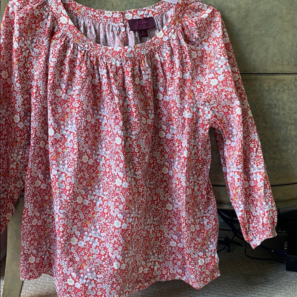 J. Crew liberty fabric floral blouse